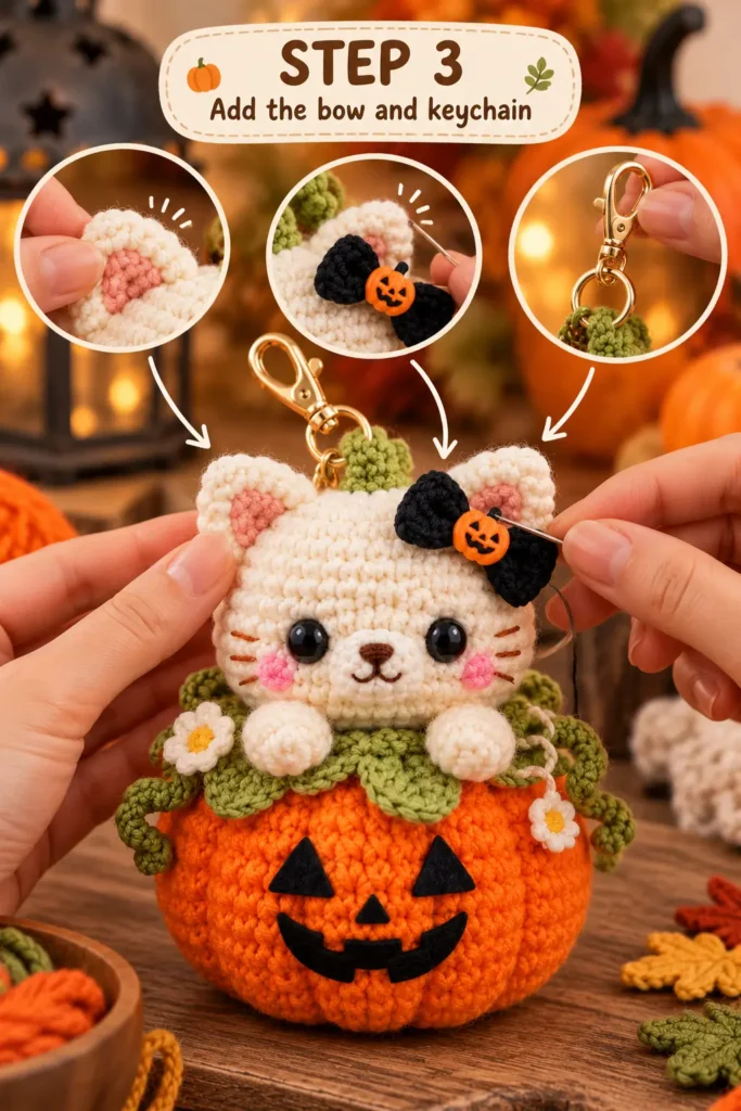 Crochet Pumpkin Cat Charm Pattern – Cute Halloween Amigurumi Tutorial 4 585cc12b 56d6 4b09 8f6c f92f5b8cbf3b