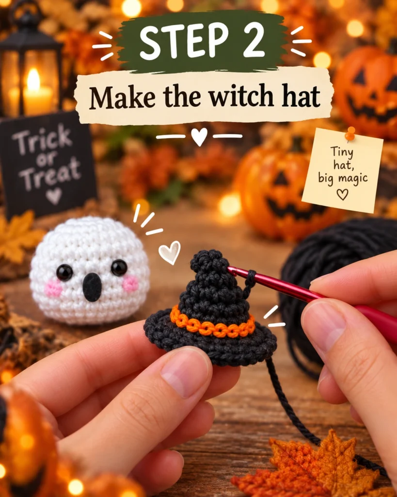 Crochet Halloween Ghost in a Pumpkin – Cute Amigurumi Pattern 3 6