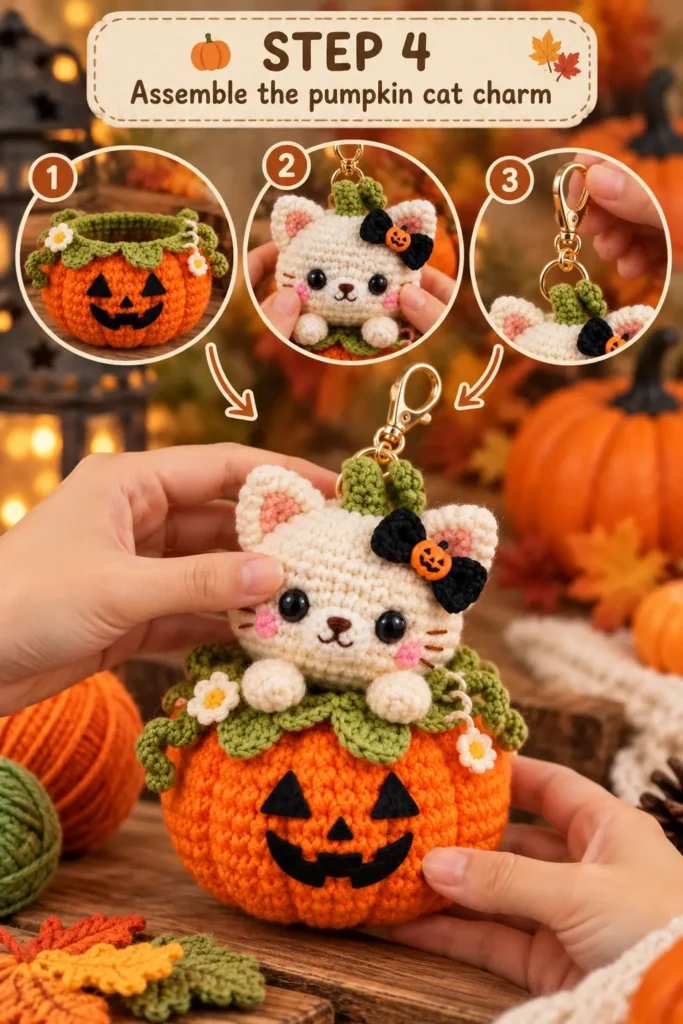 Crochet Pumpkin Cat Charm Pattern – Cute Halloween Amigurumi Tutorial 5 89fc4ac8 8d7d 46f5 a720 3a0055e07a6d
