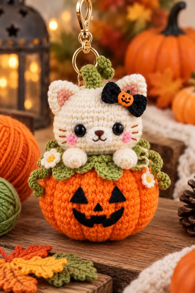 Crochet Pumpkin Cat Charm Pattern – Cute Halloween Amigurumi Tutorial 6 f8327fef f082 44b7 b930 b897171ecef6