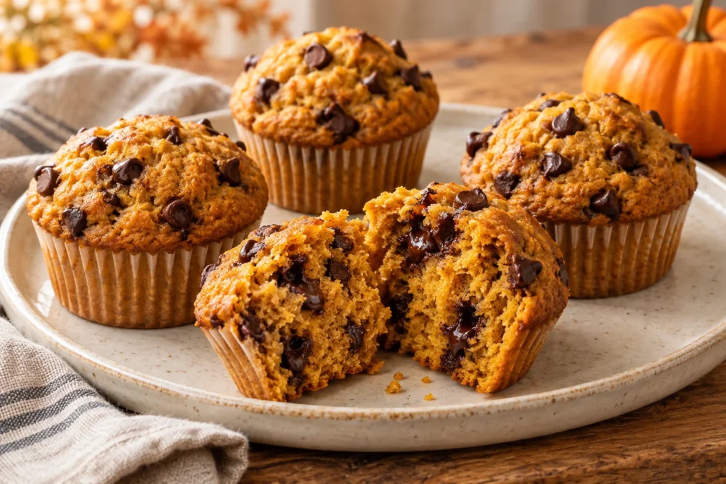 Pumpkin Chocolate Chip Muffins