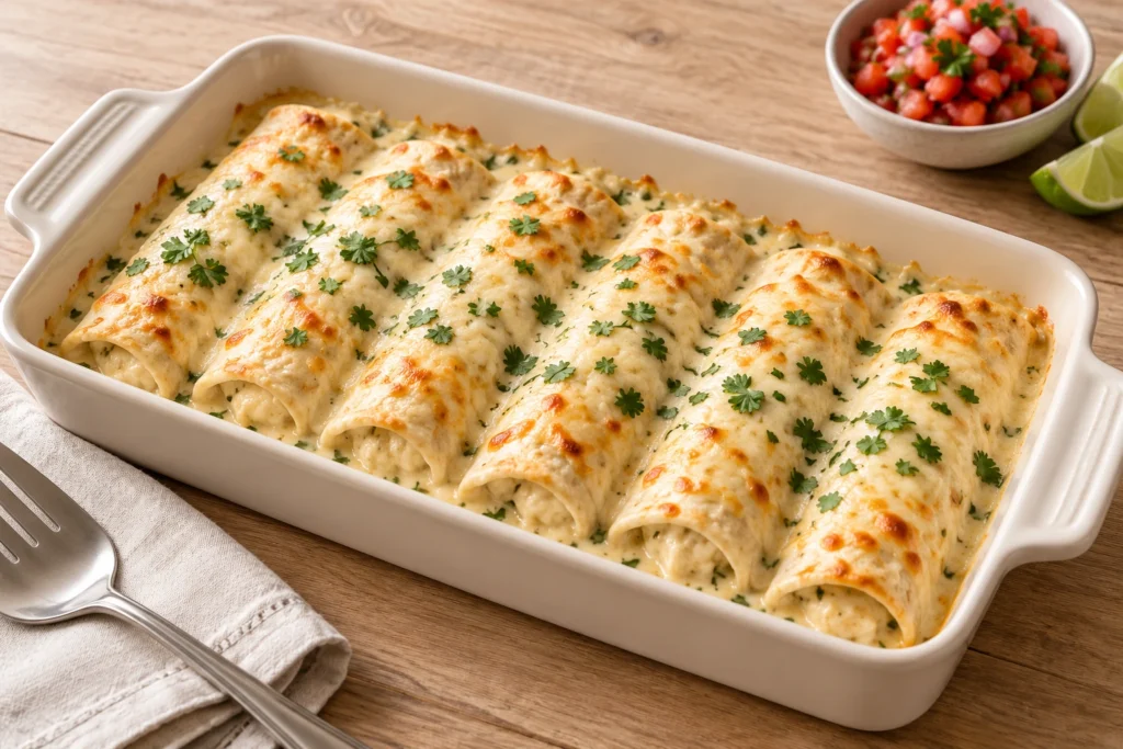 Creamy Chicken Enchiladas